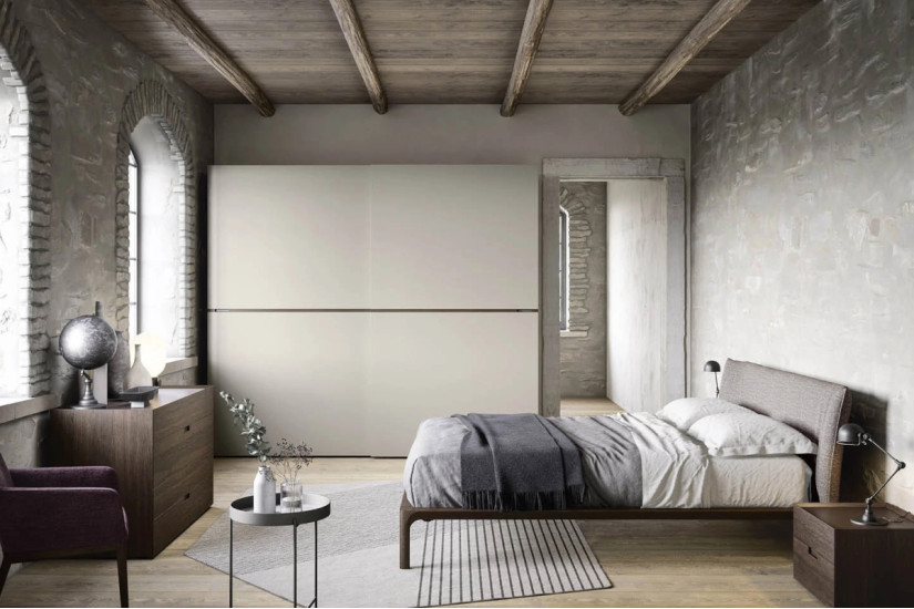 Middle Flush-Closing Sliding Doors Wardrobe Novamobili - 3