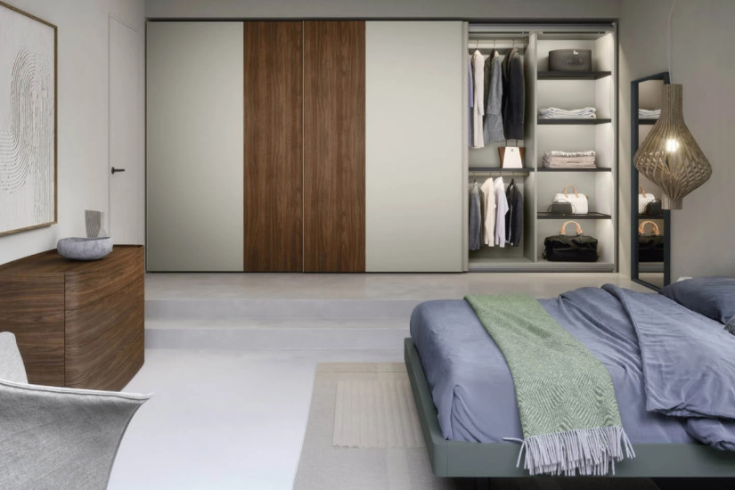 Offset Sliding Doors Wardrobe Novamobili - 3