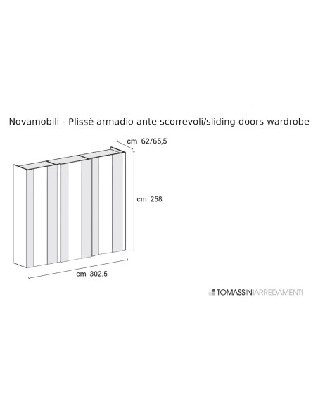 Plissè Sliding Doors Wardrobe Novamobili - 6