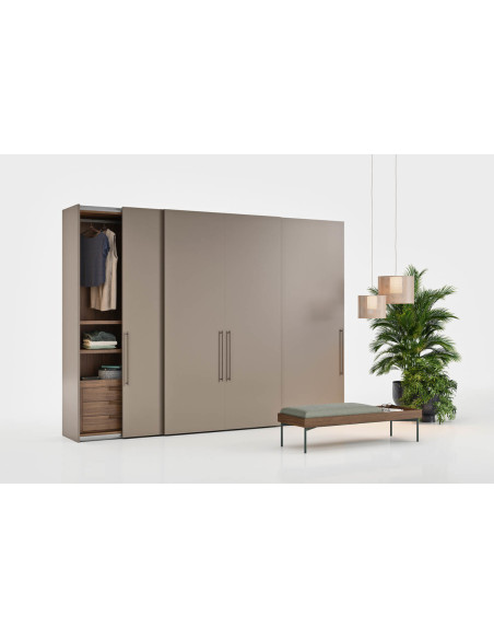 Thick Sliding Doors Wardrobe Novamobili - 2