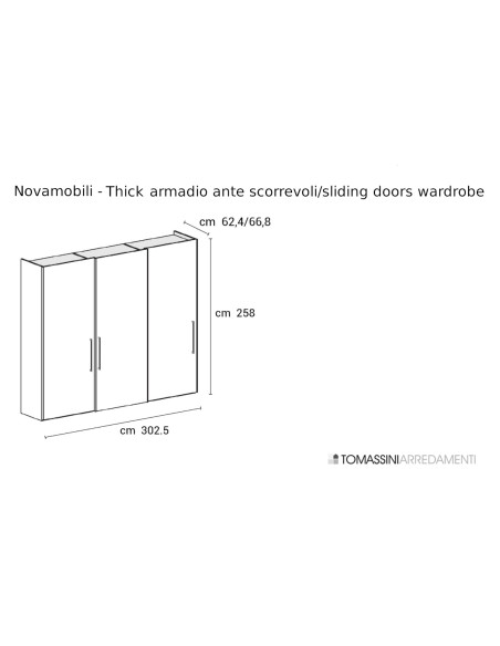 Armoire Thick à portes coulissantes Novamobili - 4