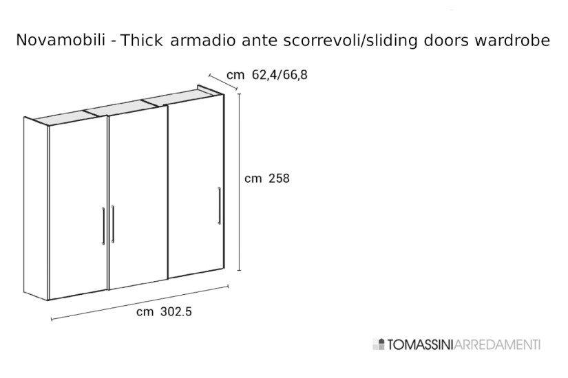 Armoire Thick à portes coulissantes Novamobili - 4