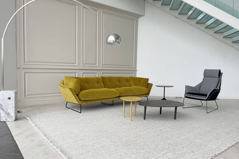 New York Suite Yellow Velvet Sofa (Expo Offer) Saba - 2