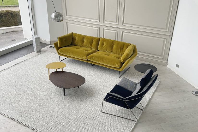 New York Suite Yellow Velvet Sofa (Expo Offer) Saba - 5