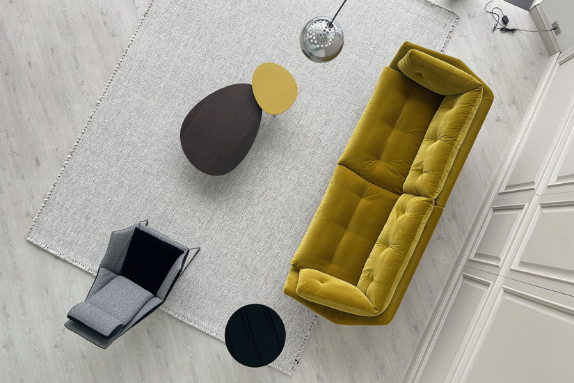 New York Suite Yellow Velvet Sofa (Expo Offer) Saba - 6