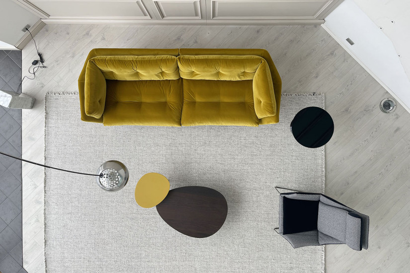 New York Suite Yellow Velvet Sofa (Expo Offer) Saba - 7