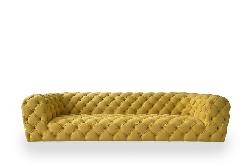 Divano Chester Moon in pelle giallo ocra (Offerta Expo) Baxter - 6