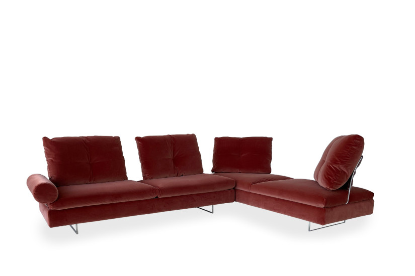 Limes New Rust Fabric Sofa (Expo Offer) Saba - 7