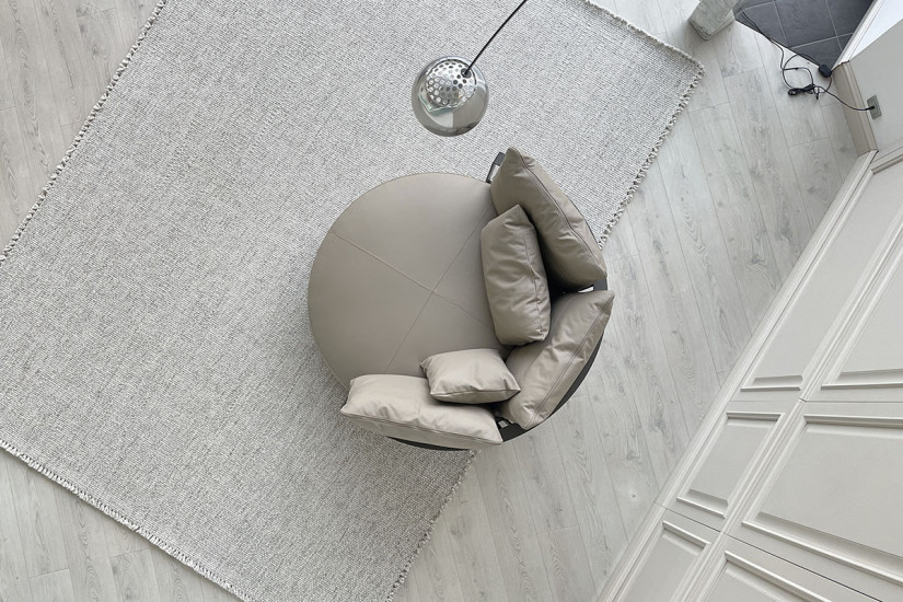 Canapé circulaire Scarlett en cuir gris (Offre Expo) Poliform - 7