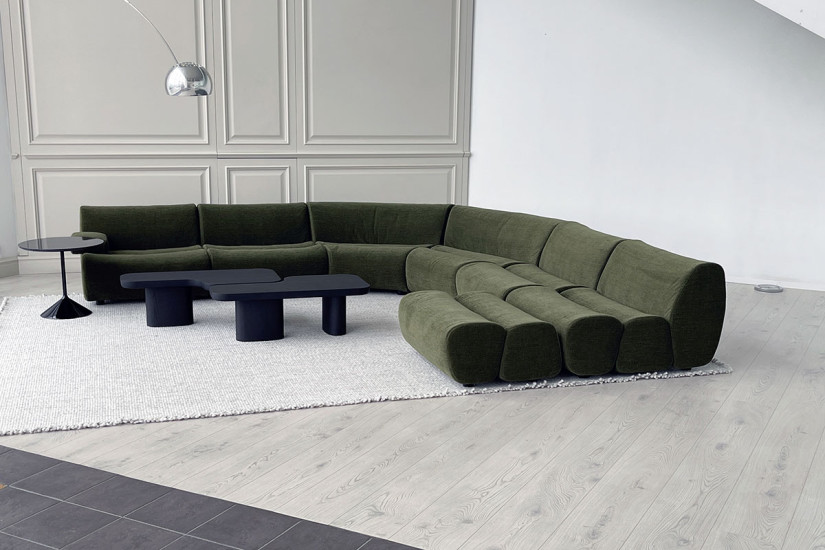 Divano Ernest in tessuto verde (Offerta Expo) Poliform - 3