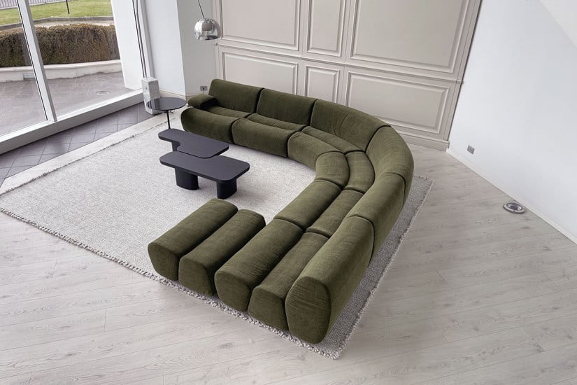 Canapé Ernest en tissu vert (Offre Expo) Poliform - 4