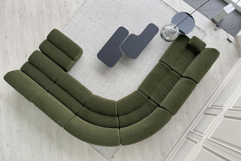 Divano Ernest in tessuto verde (Offerta Expo) Poliform - 5