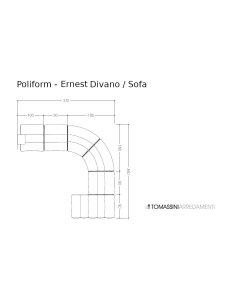 Divano Ernest in tessuto verde (Offerta Expo) Poliform - 8