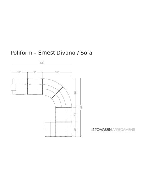 Ernest Green Fabric Sofa (Expo Offer) Poliform - 8