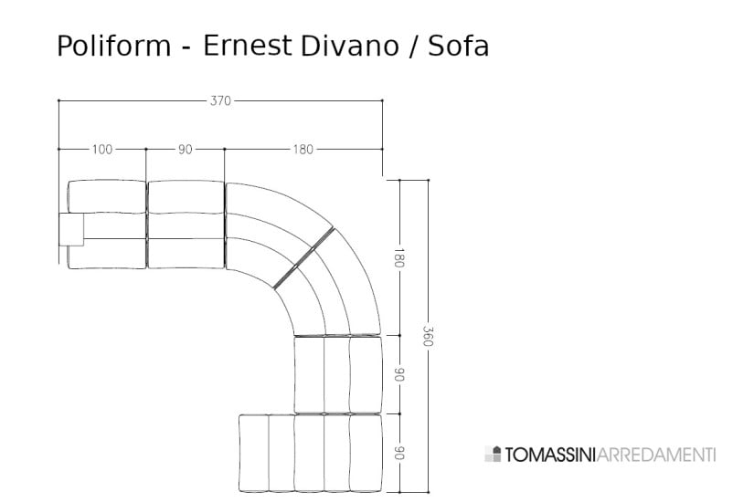 Ernest Green Fabric Sofa (Expo Offer) Poliform - 8