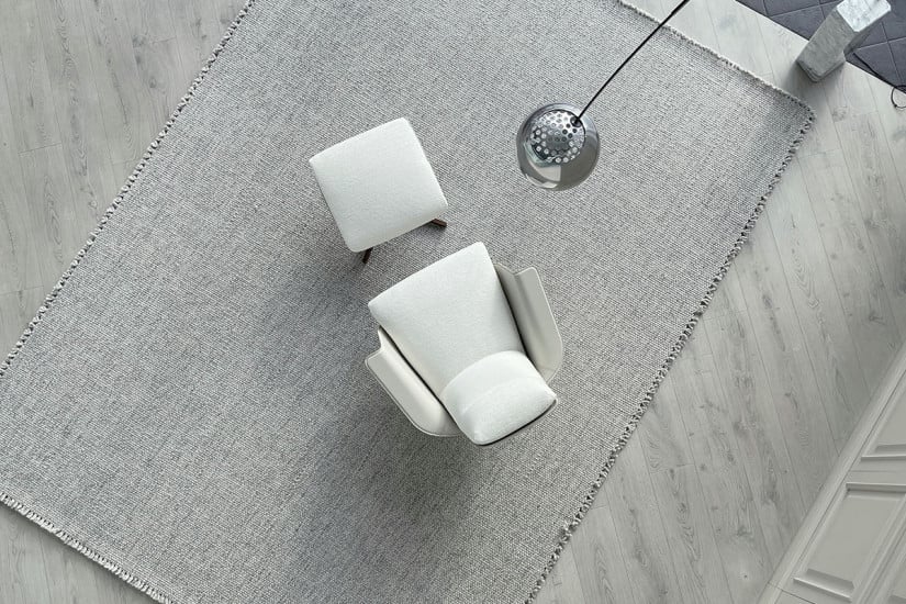 Clori White Fabric Armchair with Pouf (Expo Offer) Giorgetti - 6