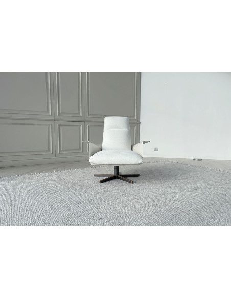 Clori White Fabric Armchair with Pouf (Expo Offer) Giorgetti - 2