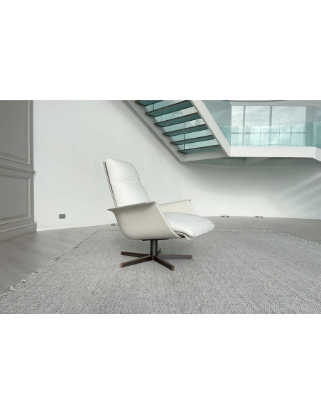 Poltrona e Pouf Clori in tessuto bianco (Offerta Expo) Giorgetti - 3