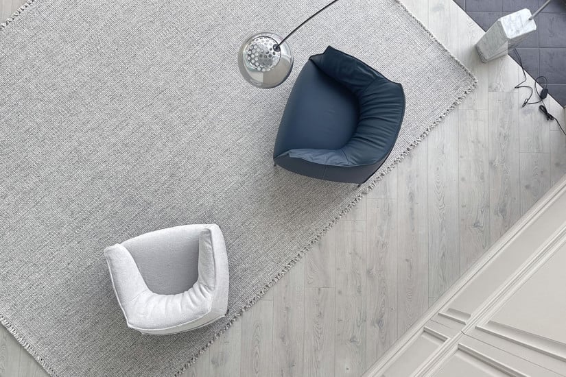 Poltrona Archibald Large in pelle blu (Offerta Expo) Poltrona Frau - 6