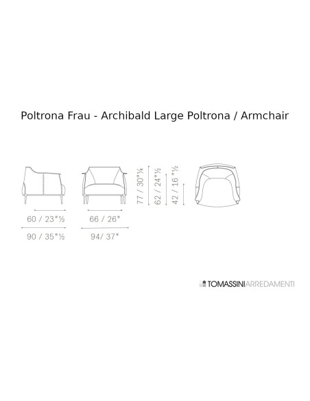 Fauteuil Archibald Large en cuir bleu (Offre Expo) Poltrona Frau - 9