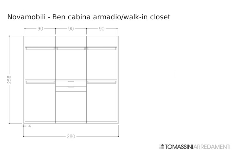 Ben Walk-in Closet Novamobili - 7