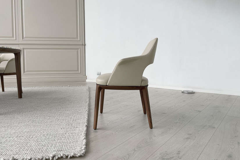 Chaise Sophie Lite en cuir beige (Offre Expo) - 3