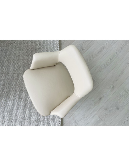 Sedia Sophie Lite in pelle beige (Offerta Expo)  - 5