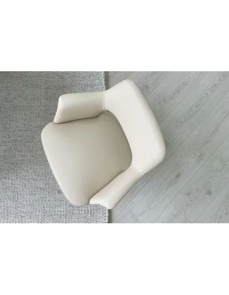 Sophie Lite Beige Leather Chair (Expo Offer)  - 5