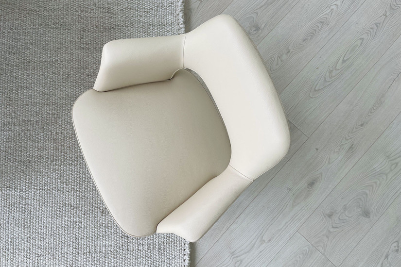 Chaise Sophie Lite en cuir beige (Offre Expo) - 5