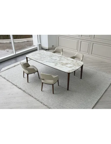 Sophie Lite Beige Leather Chair (Expo Offer)  - 6