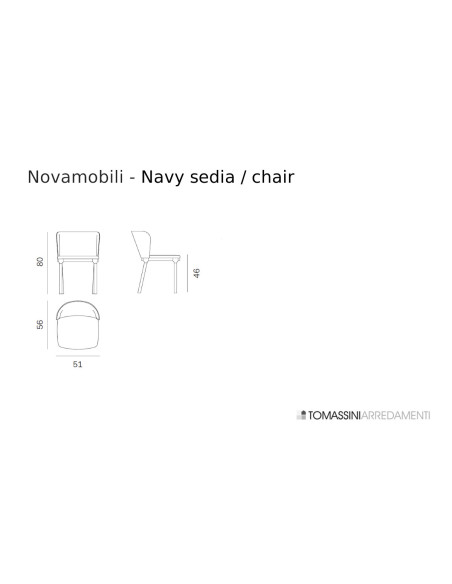 Sedia Navy Novamobili - 7