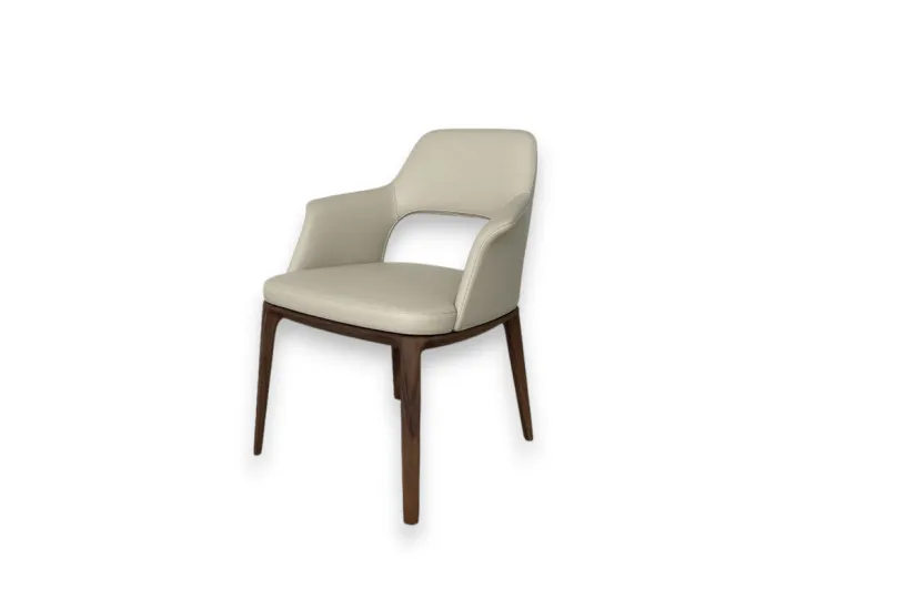 Sophie Lite Beige Leather Chair (Expo Offer) Poliform - 7