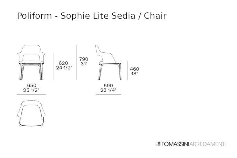 Sedia Sophie Lite in pelle beige (Offerta Expo) Poliform - 8
