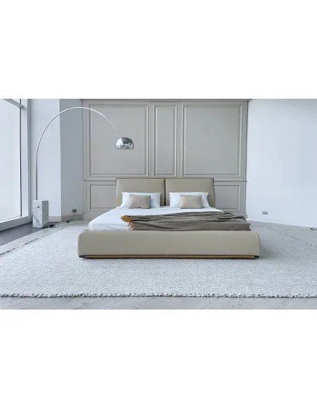 Adam Beige Leather Bed (Expo Offer) Giorgetti - 1