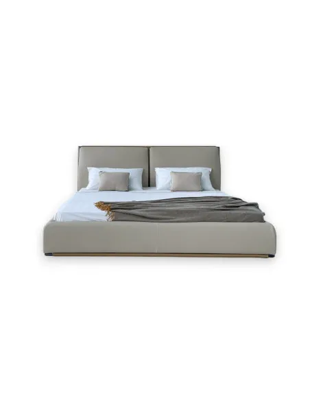 Adam Beige Leather Bed (Expo Offer) Giorgetti - 7