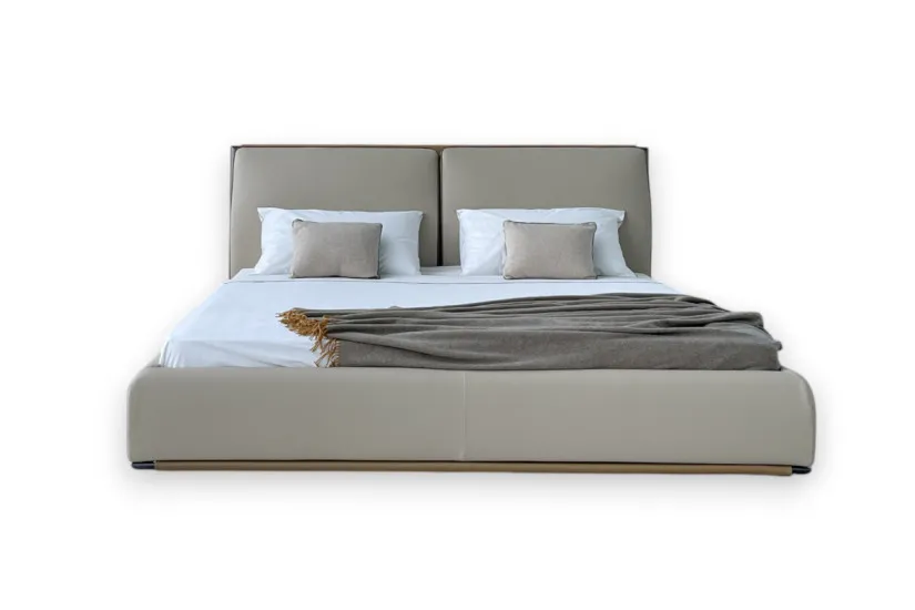 Adam Beige Leather Bed (Expo Offer) Giorgetti - 7