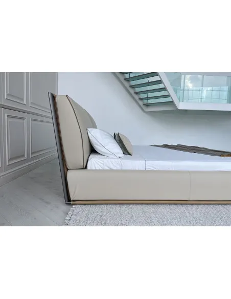 Adam Beige Leather Bed (Expo Offer) Giorgetti - 3