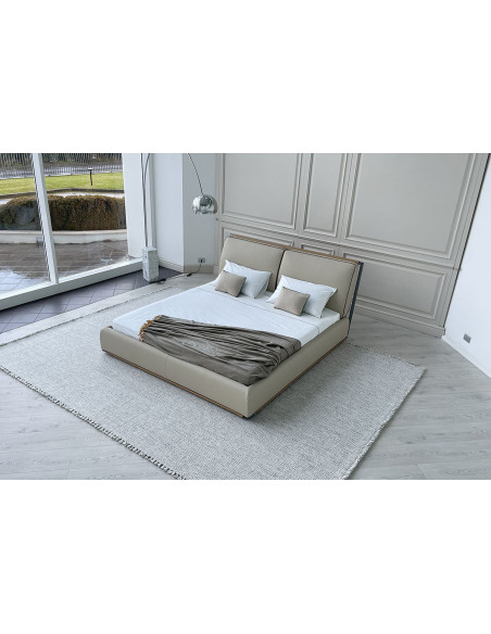 Lit Adam en cuir beige (Offre Expo) Giorgetti - 4