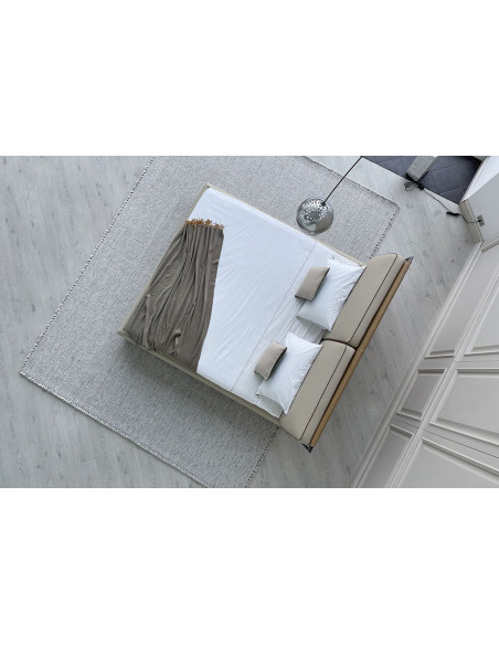 Lit Adam en cuir beige (Offre Expo) Giorgetti - 5