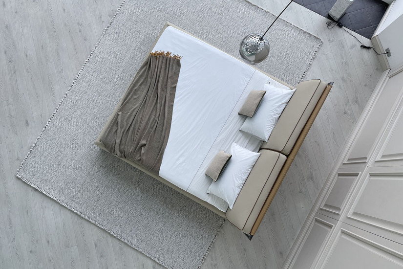 Letto Adam in pelle beige (Offerta Expo) Giorgetti - 5