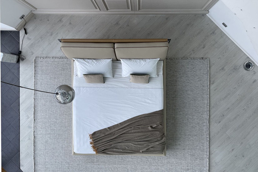 Letto Adam in pelle beige (Offerta Expo) Giorgetti - 6