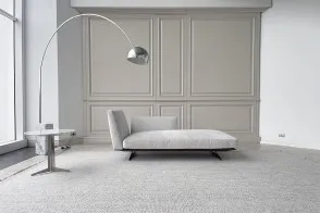 Evergreen White Leather Dormeuse (Expo Offer) Flexform - 8 2