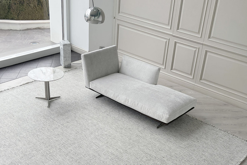 Evergreen White Leather Dormeuse (Expo Offer) Flexform - 5