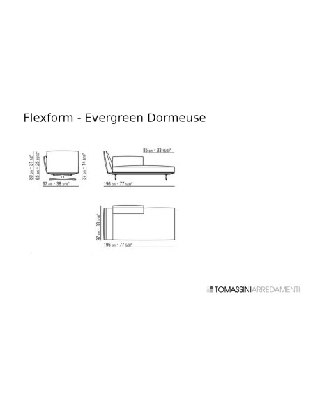 Evergreen White Leather Dormeuse (Expo Offer) Flexform - 8