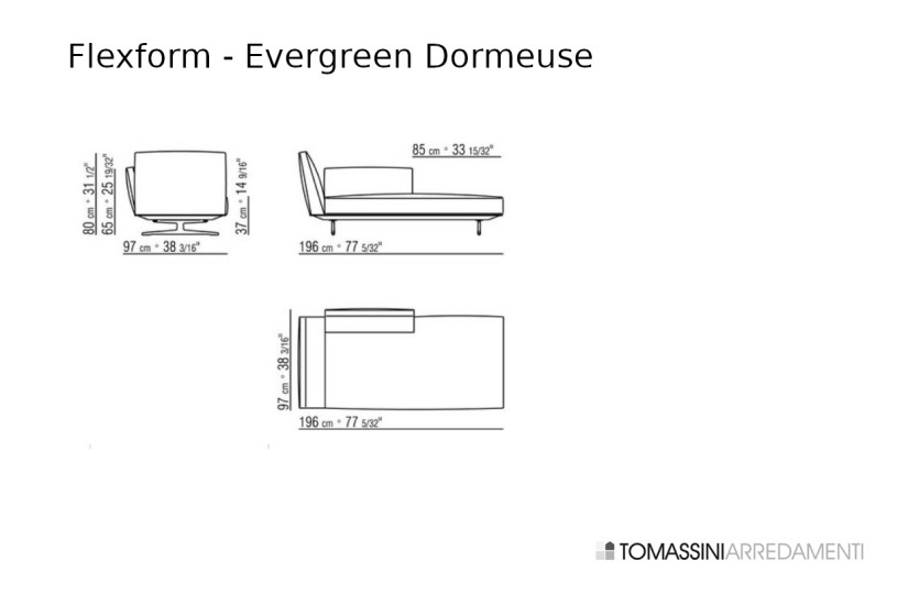 Evergreen White Leather Dormeuse (Expo Offer) Flexform - 8