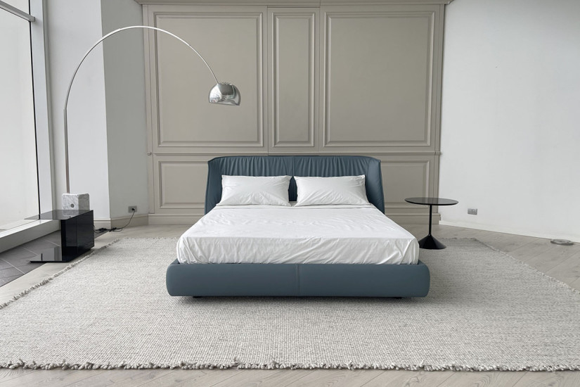 Letto Archibald Bed in pelle blu (Offerta Expo) Poltrona Frau - 1