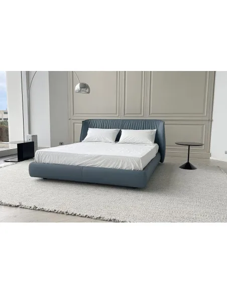 Archibald Blue Leather Bed (Expo Offer) Poltrona Frau - 5