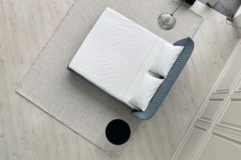 Lit Archibald en cuir bleu (Offre Expo) Poltrona Frau - 6