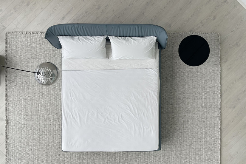 Letto Archibald Bed in pelle blu (Offerta Expo) Poltrona Frau - 7