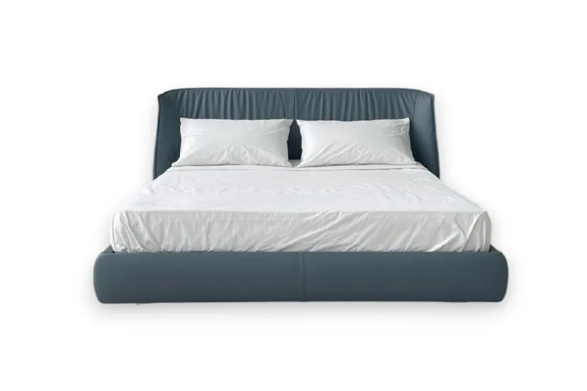 Archibald Blue Leather Bed (Expo Offer) Poltrona Frau - 9